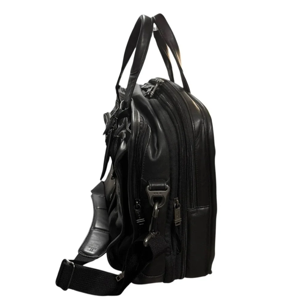 Tumi‎ Black Genuine Leather Briefcase Travel Bag